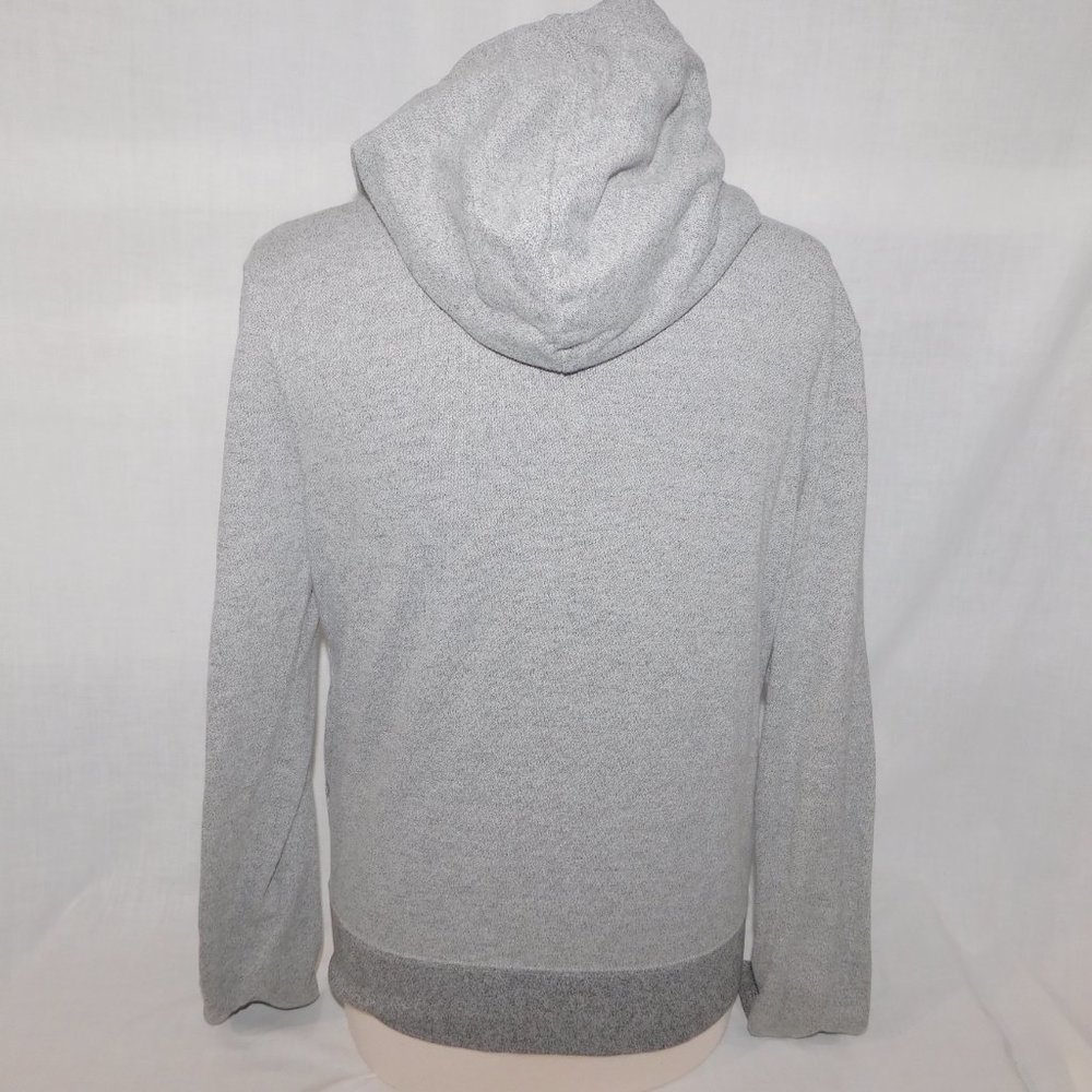 Roots womens M Gray Salt & Pepper Funnel Neck Cowl pullover  Hoodie Sweatshirt - Picture 9 of 10